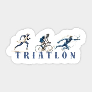 Classic Greek Triathlon Sticker